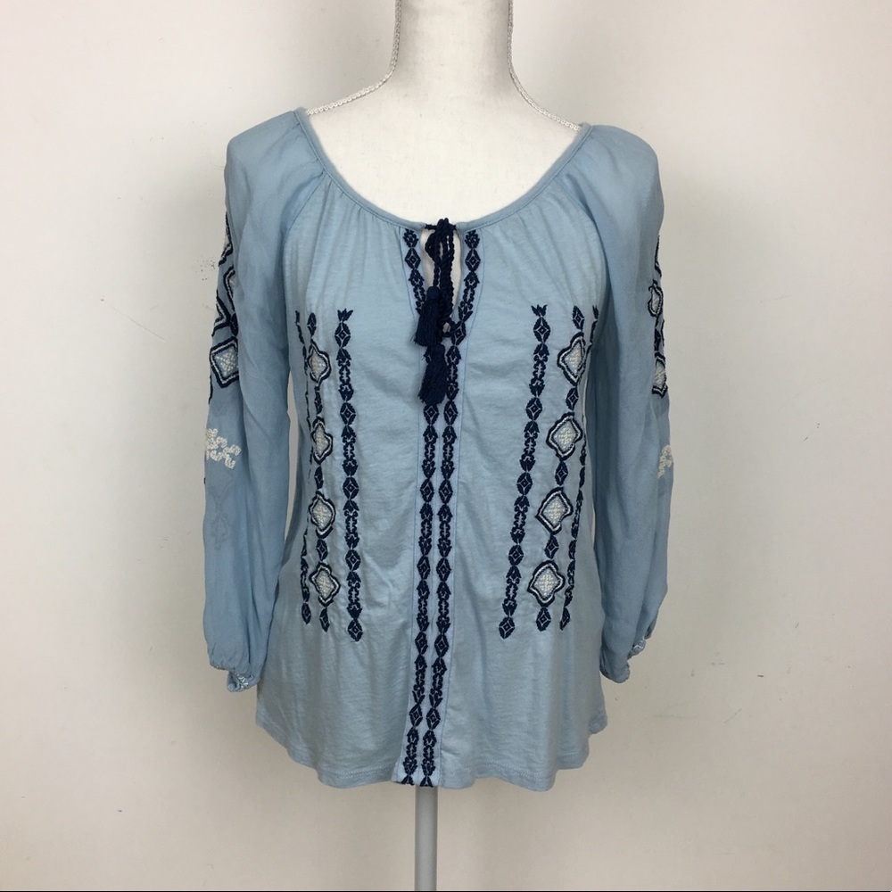 Lucky Brand Embroidered Top xs